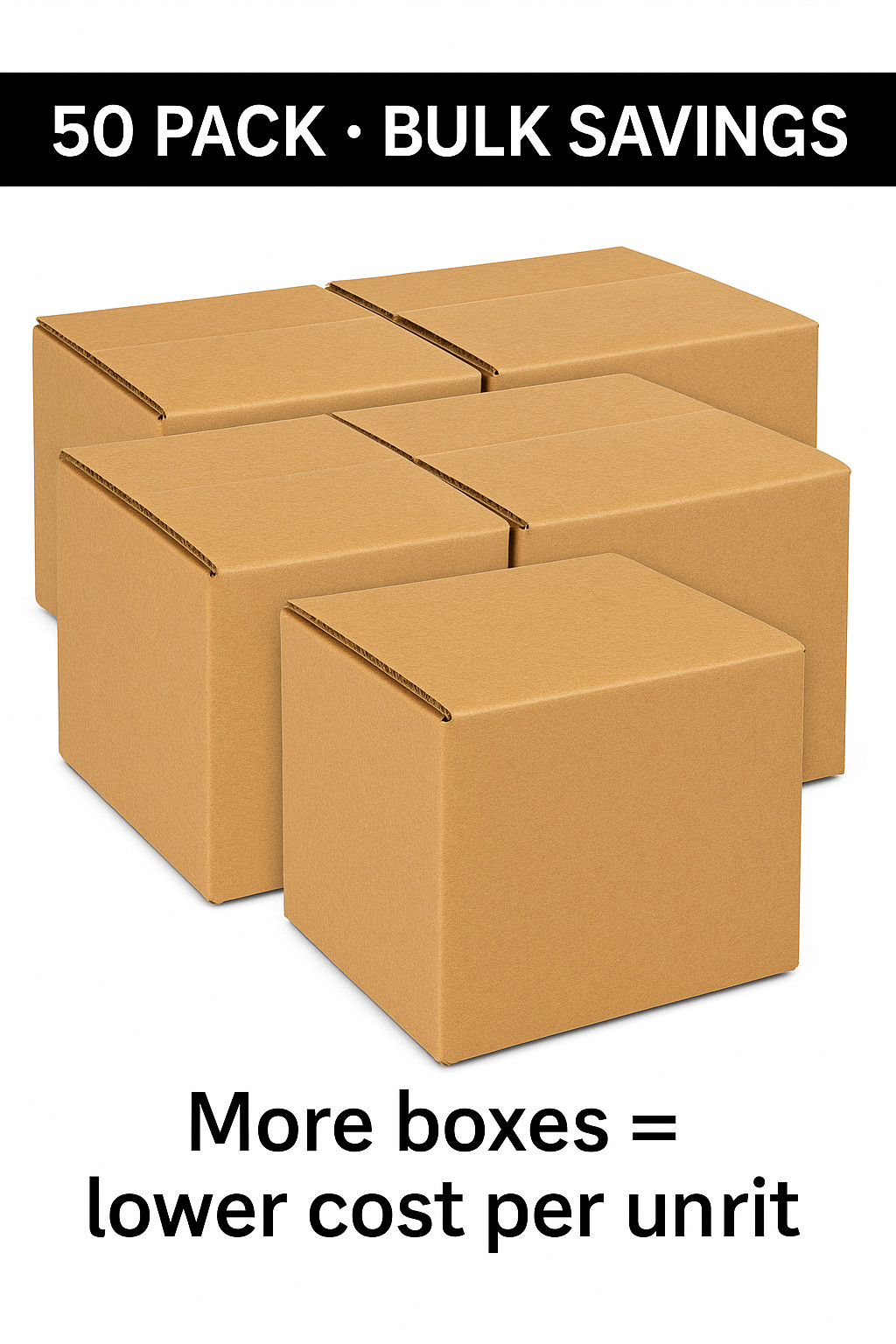 50 Pack 8x6x6 Corrugated Shipping Boxes Cardboard Mailer Carton 26 ECT