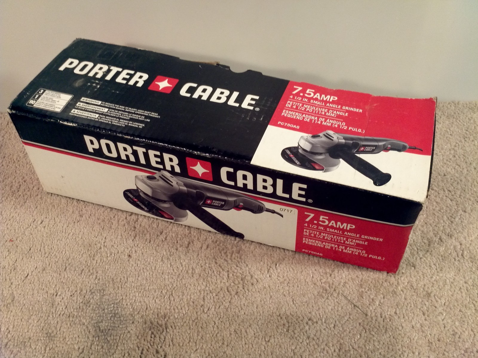 Porter-Cable Corded Angle Grinder 4-1/2″ Wheel Dia 10,000 RPM PC750AG