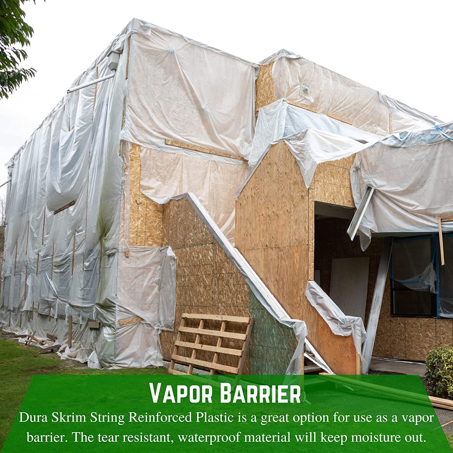 Dura Skrim 6 Mil Clear String Reinforced Plastic Sheeting