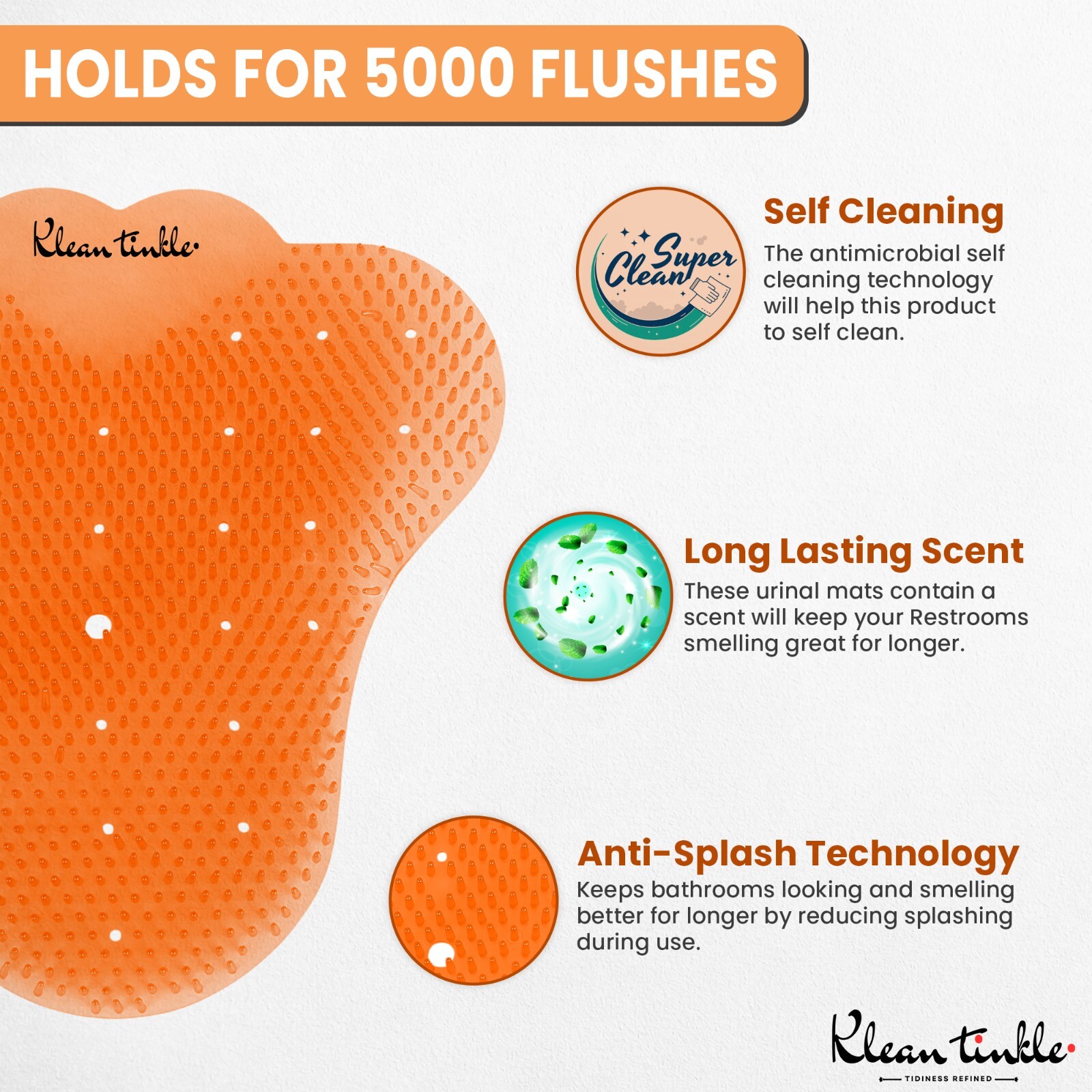 3 – 50 Scented Bathroom Urinal Screens Deodorizing Anti-Splash Fresheners Mats