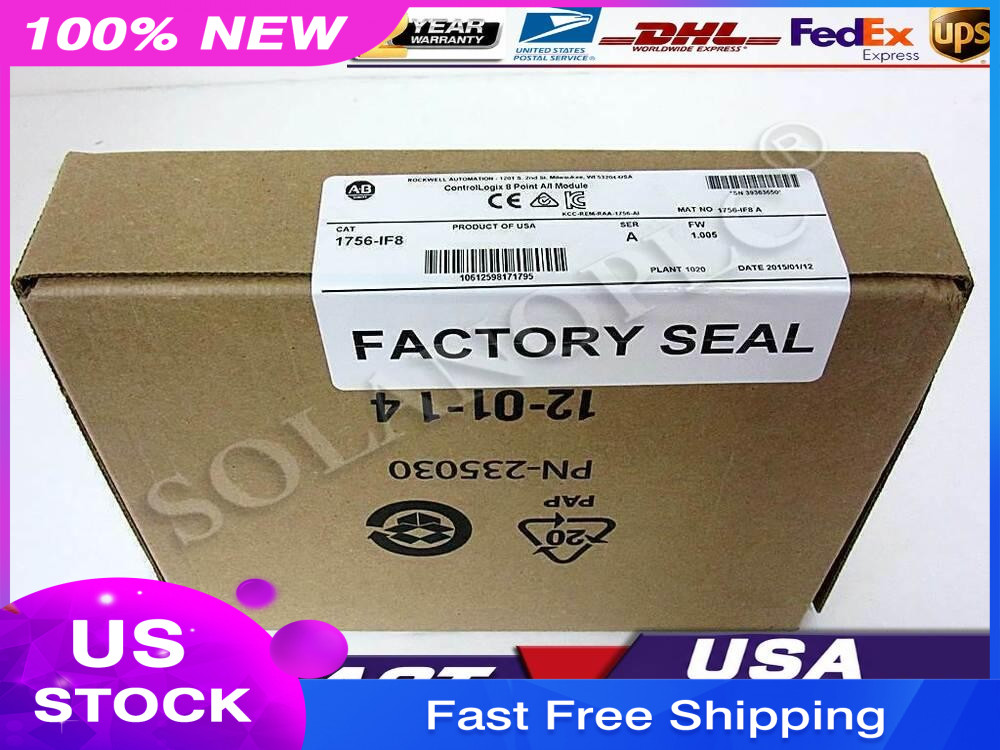 New Sealed Allen Bradley 1756-IF8 ControlLogix 8 Point A/I Module 1756IF8 Ser A