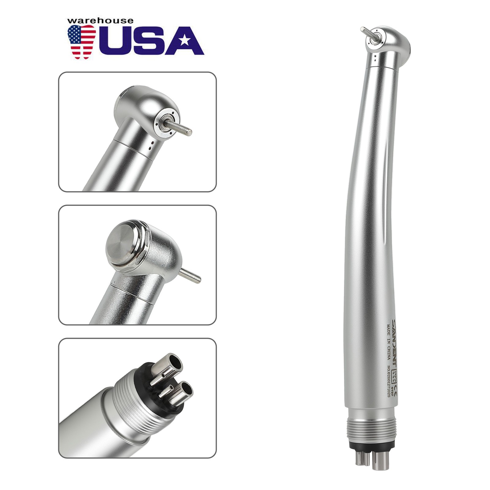 10pcs SANDENT NSK PANA MAX Style Dental High Speed Handpiece Push Button 4 Hole