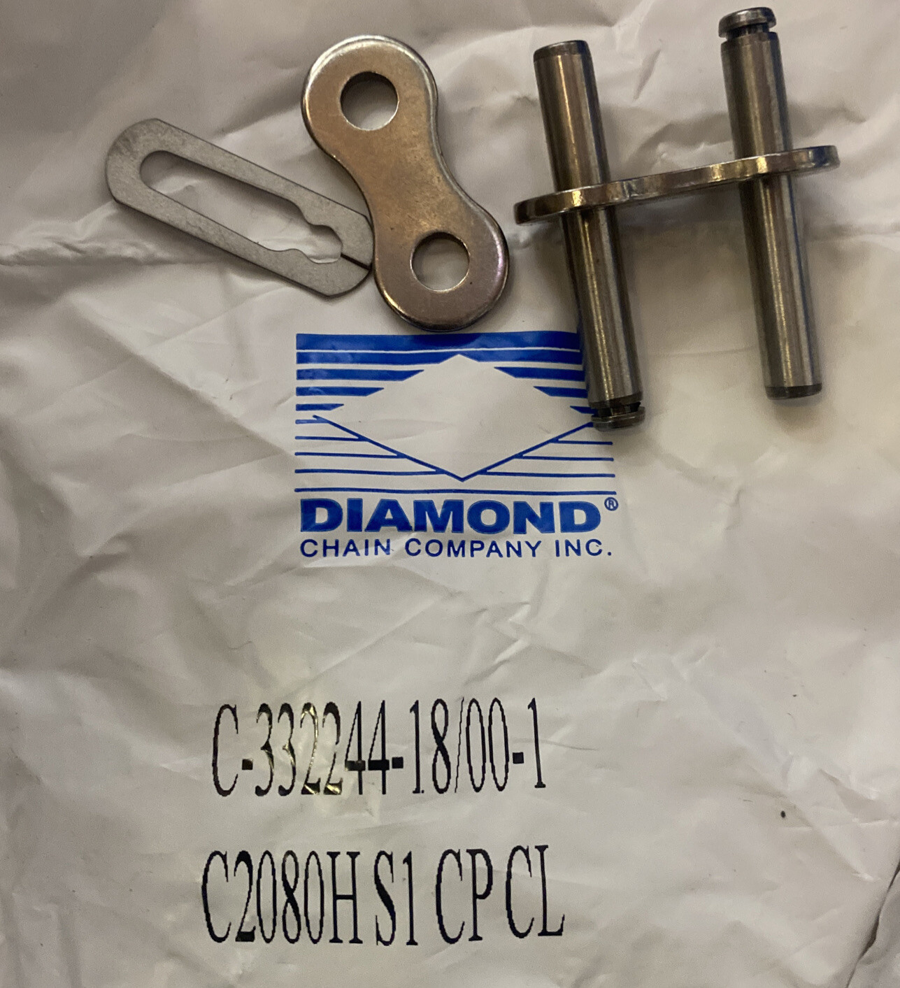 2 pack-Diamond Chain Co. 60 E-2 CONN LINK-SPRING CLIP C-42433CL-08-2