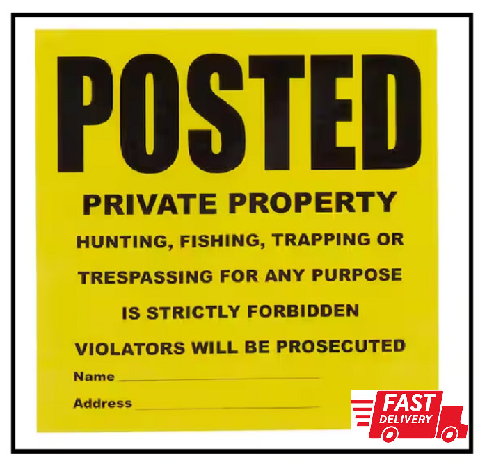 11 In. X 11 In. Plastic Posted Private Property Signs (25-Piece Roll)