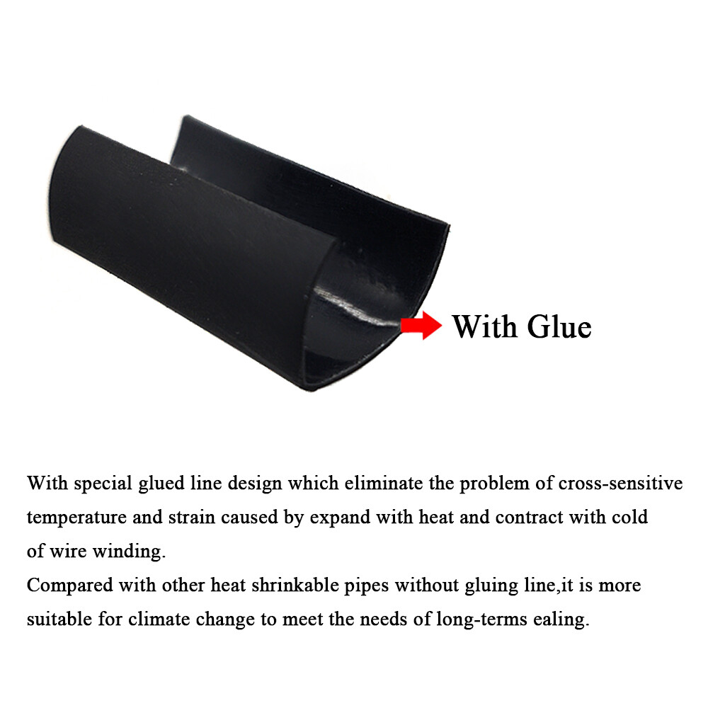 (SMALL SIZES) 3:1 Heat Shrink Tubing Tube Glue Waterproof Dual Wall Wires Wrap