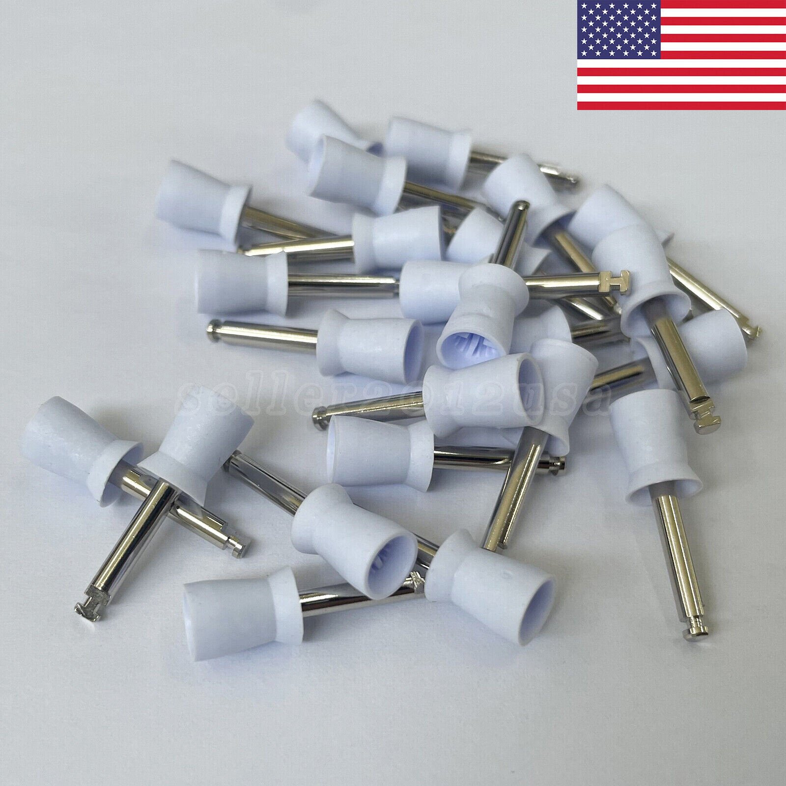 100pcs Dental Tooth Prophy Polishing Cups Latch Type Rubber Polish Polisher US