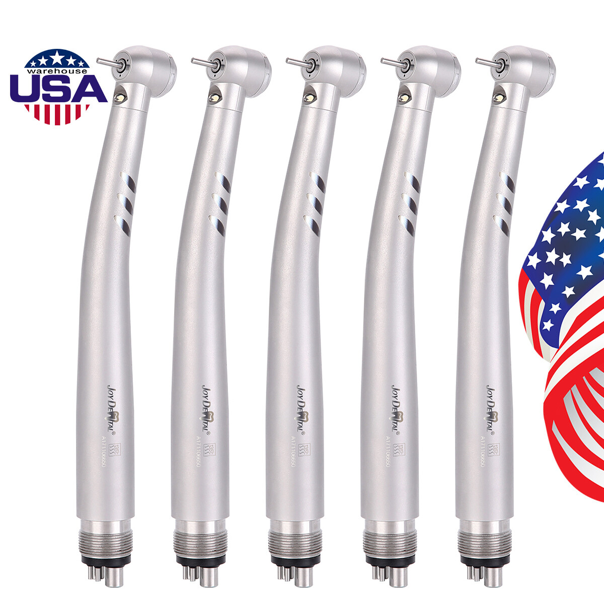 Joy Dental Fiber Optic LED E-generator High Speed Handpiece 2H/4Hole Torque Head