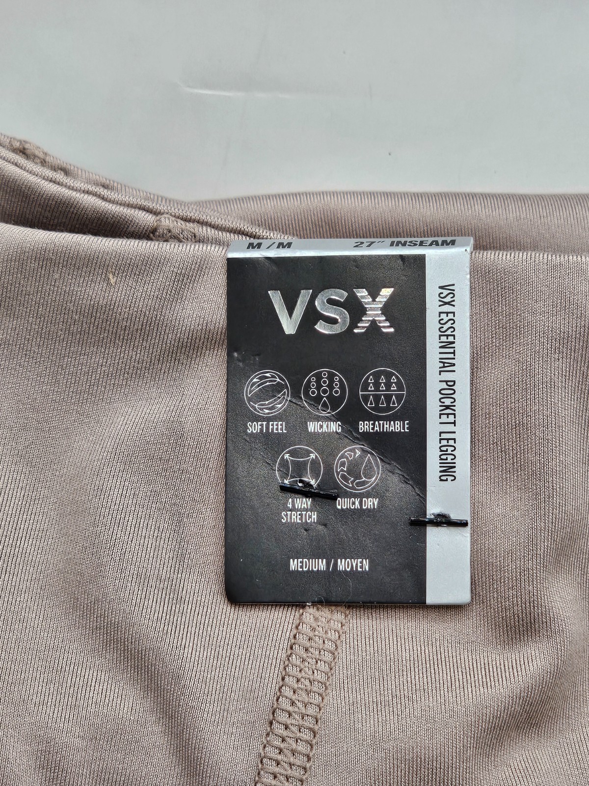VSX Victoria’s Secret VSX Essential Pocket Leggings Size Medium 27″ Inseam