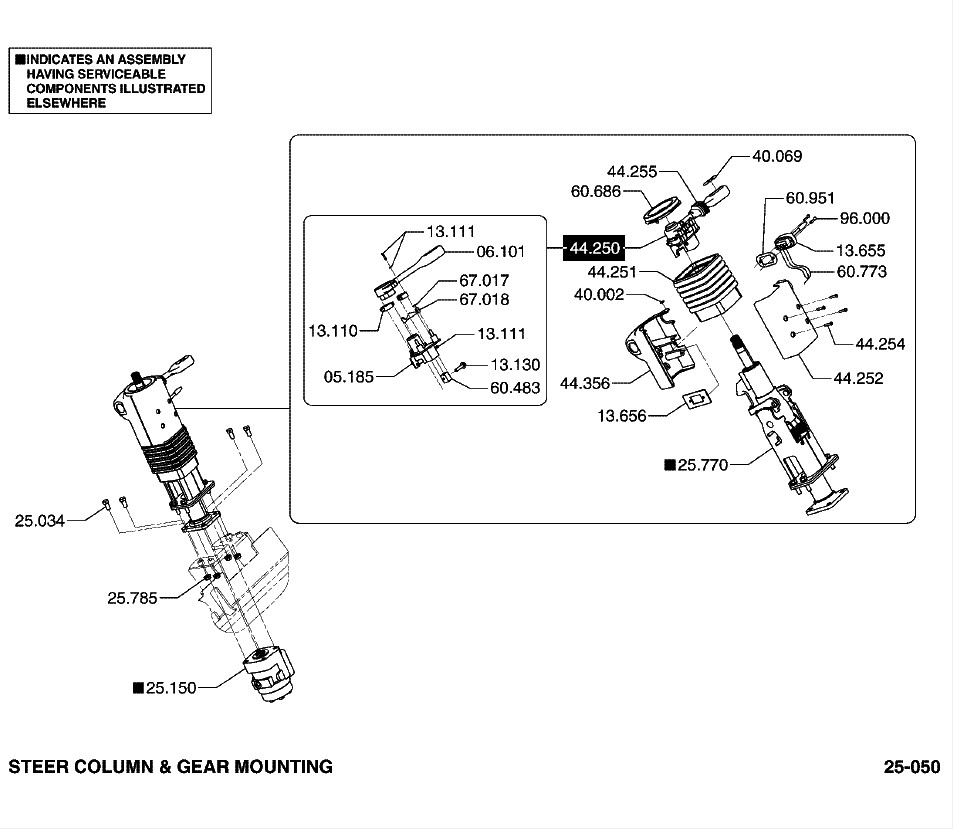 CLARK Forklift Directional Control Assembly #8003269 Key #44.250 (C15-C35/TMX)