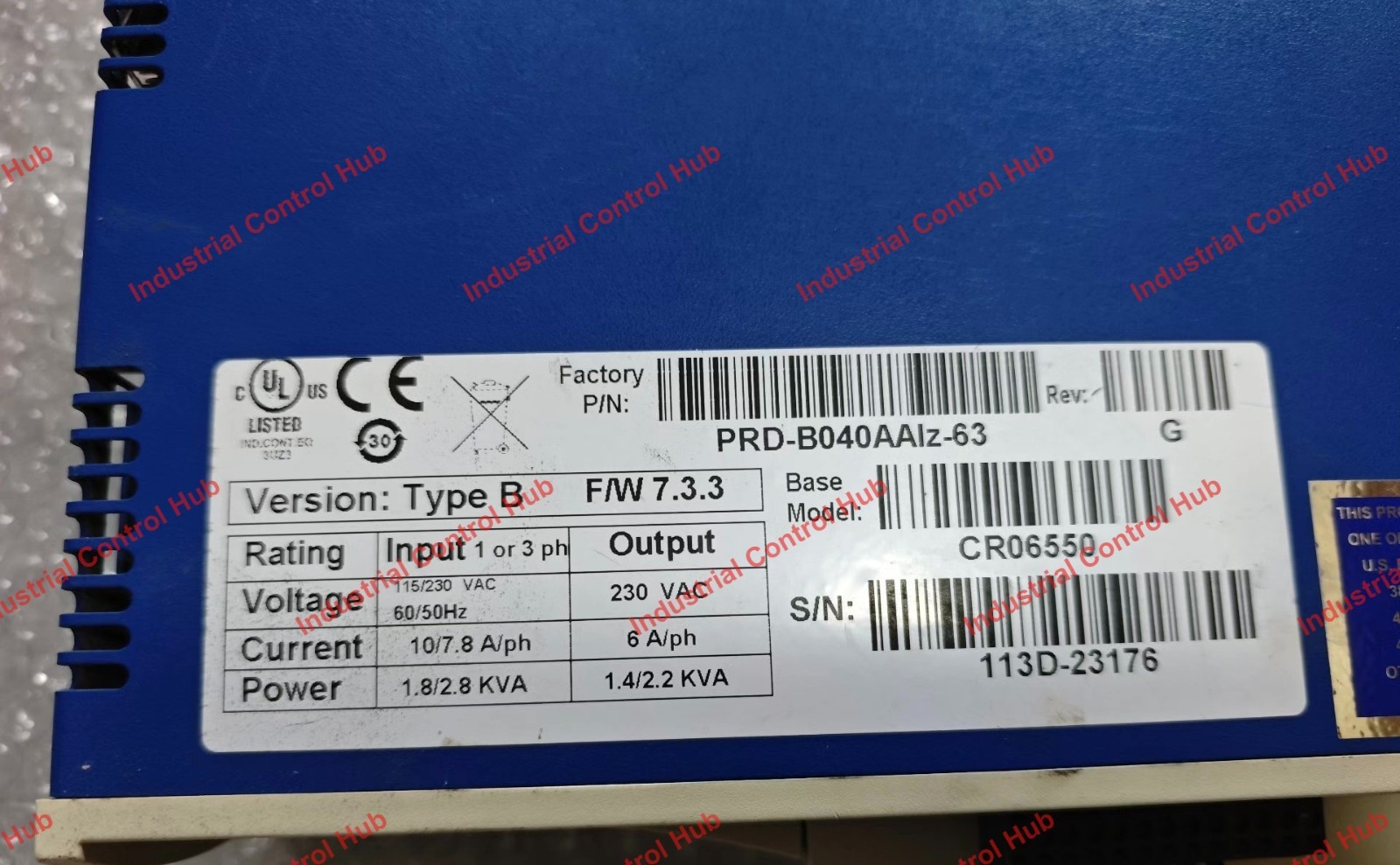 Kollmorgen Servostar CR06550 Servo Driver PN:PRD-B040AAlz-63