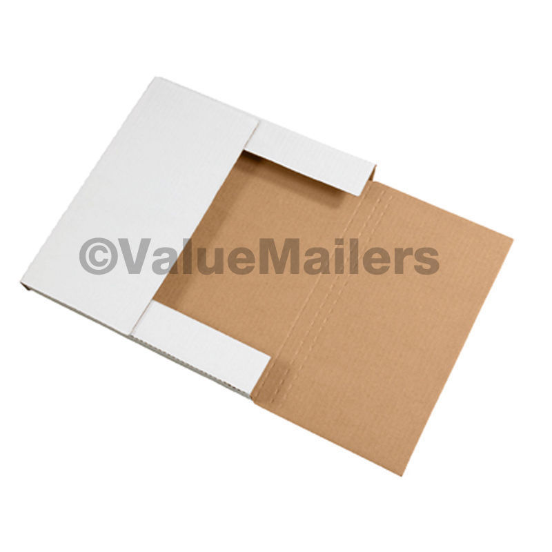 50 – 12 1/8 x 9 1/8 x 2 White Multi Depth Bookfold Mailer Book Box Bookfolds