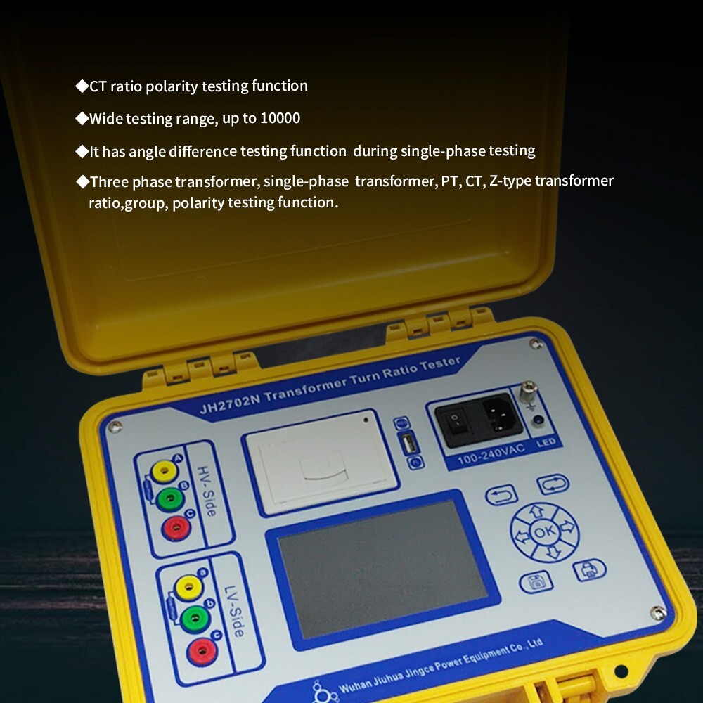 JH2702N TTR Meter Transformer Turns Ratio Tester Spanish/English PT CT Test