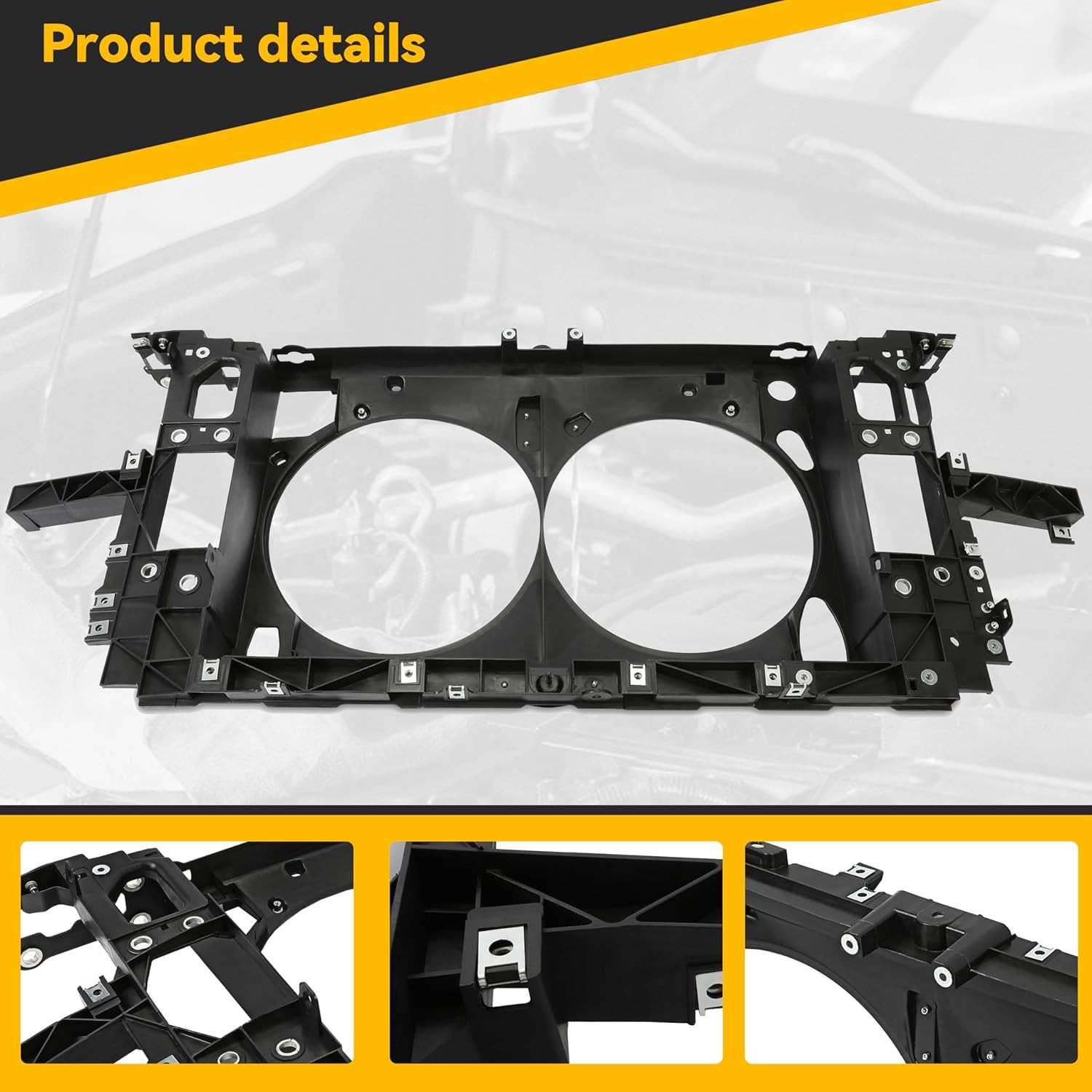 Kojem Radiator Support Assembly Compatible with 2007-2015 Infiniti G25 G35 G37 Q