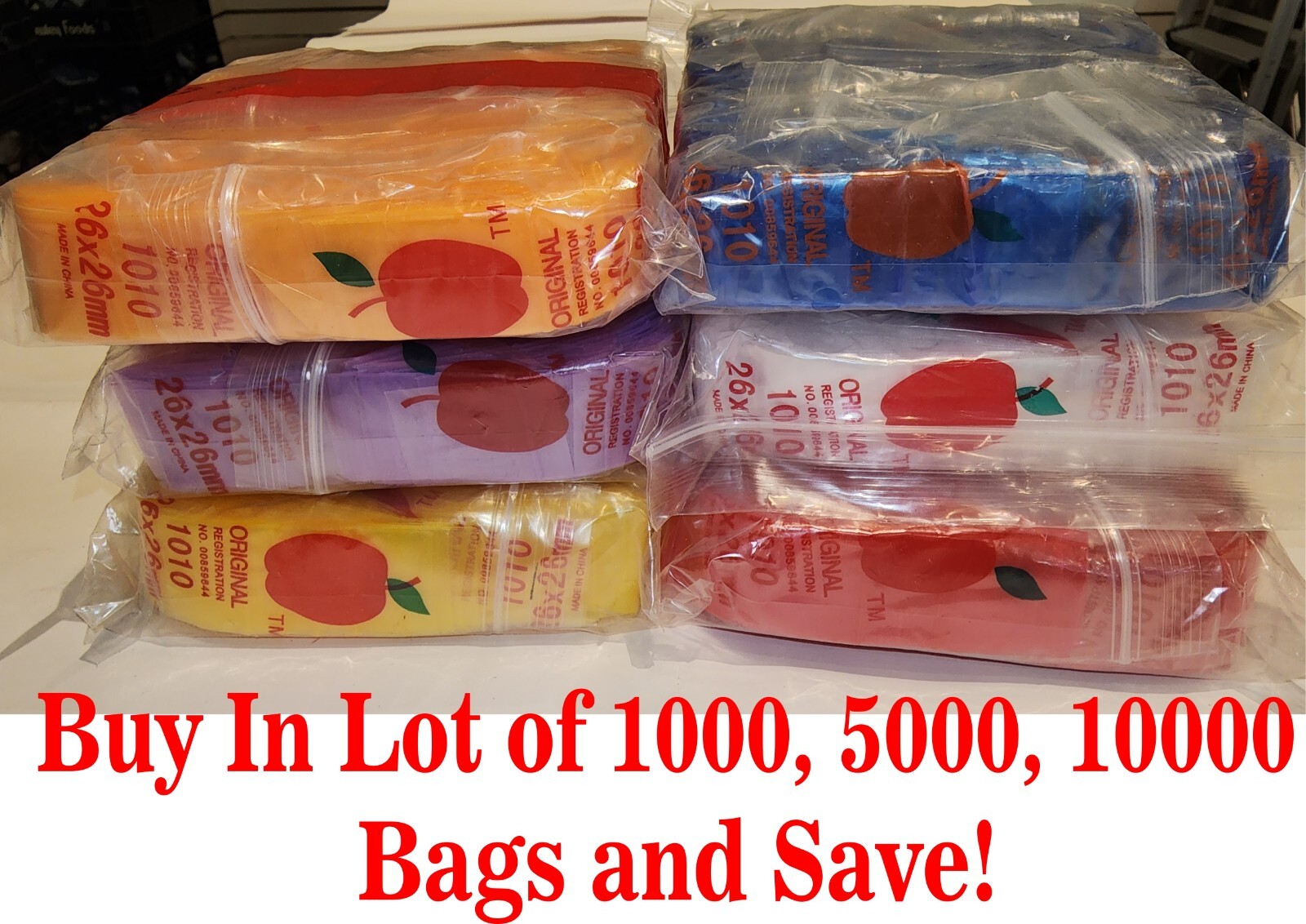 Apple 1010 1″x1″ Plastic Bags Baggies Jewelry Ziplock Zipper Stamp Bags lot