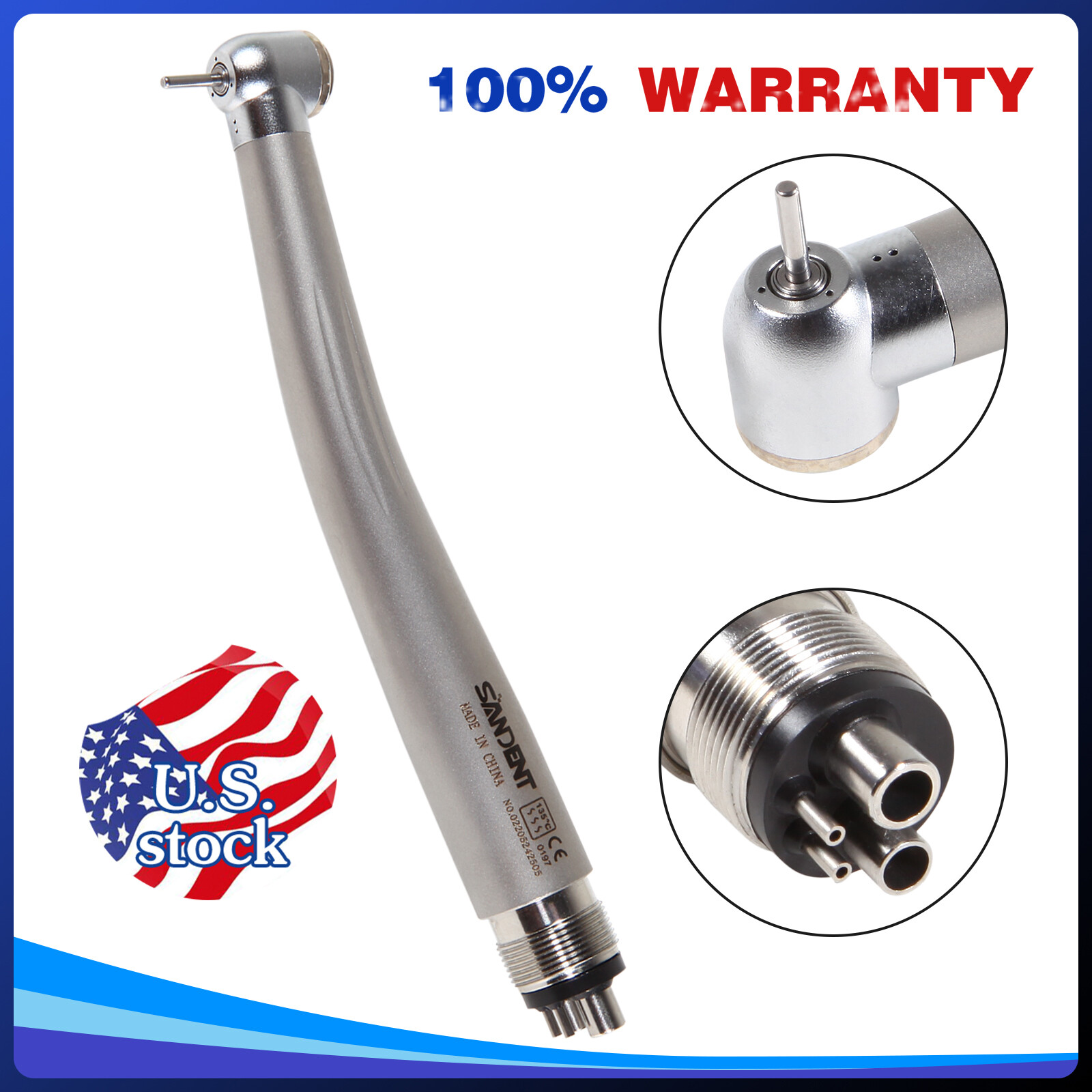 SANDENT NSK PANA MAX Style Dental High Speed Handpiece Standard Head push 4 hole