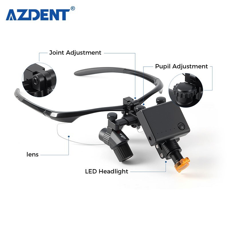 4.0X Dental Surgical Medical Ergo Loupes Magnifier Binocular Glass +Head Light