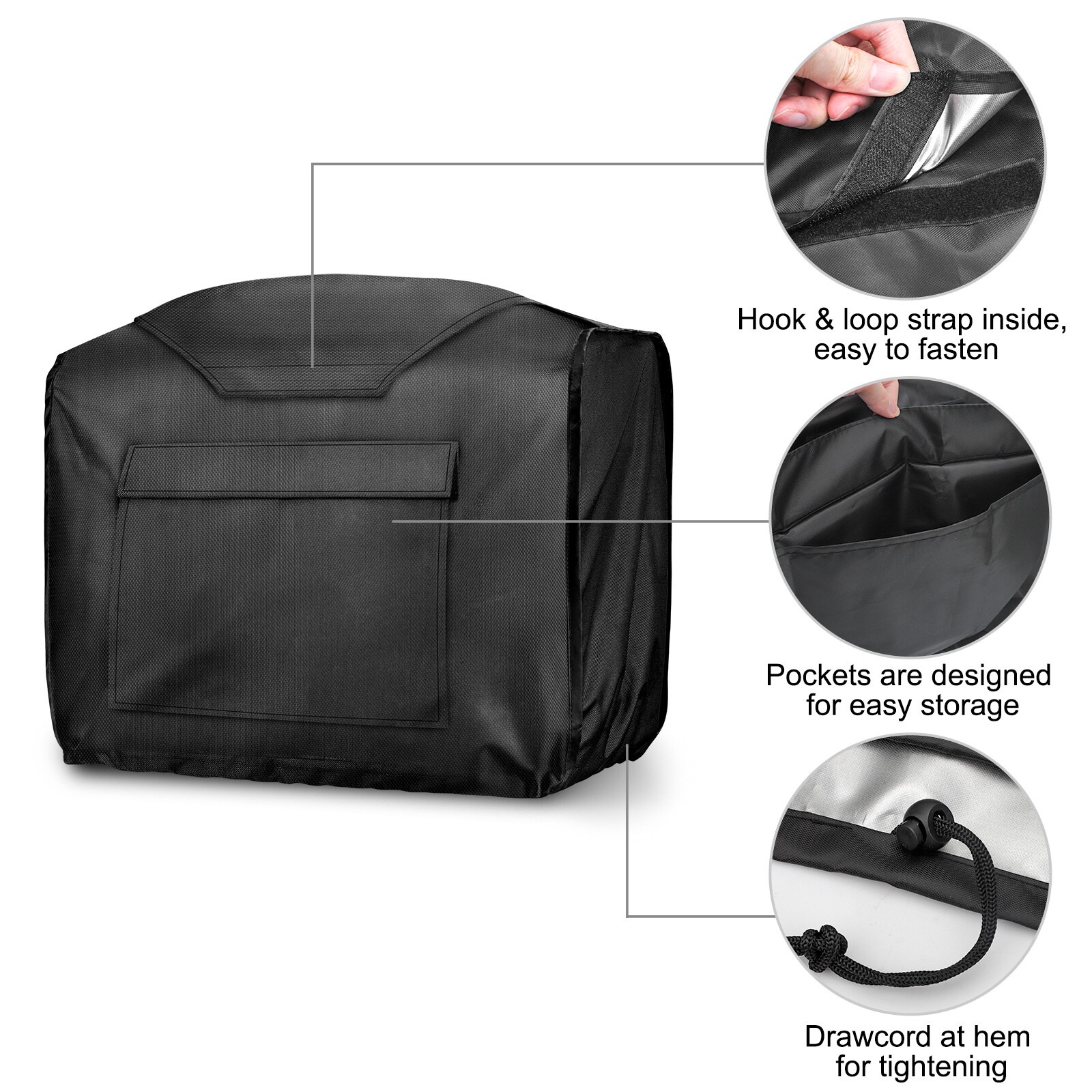 Waterproof Generator Cover Heavy Duty, Portable Outdoor Storage Cover 21x11x16″
