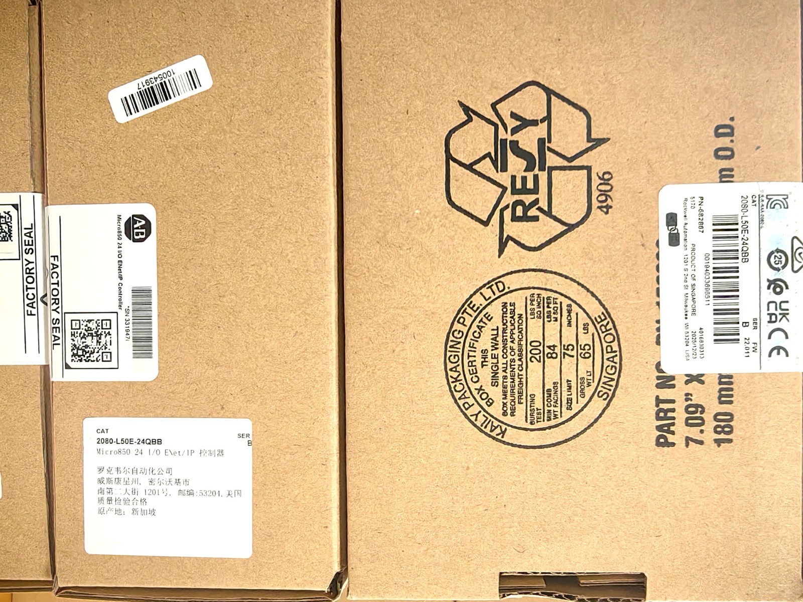2025 New Allen-Bradley 2080-L50E-24QBB /B Micro850 24 I/O EtherNet/IP Controller