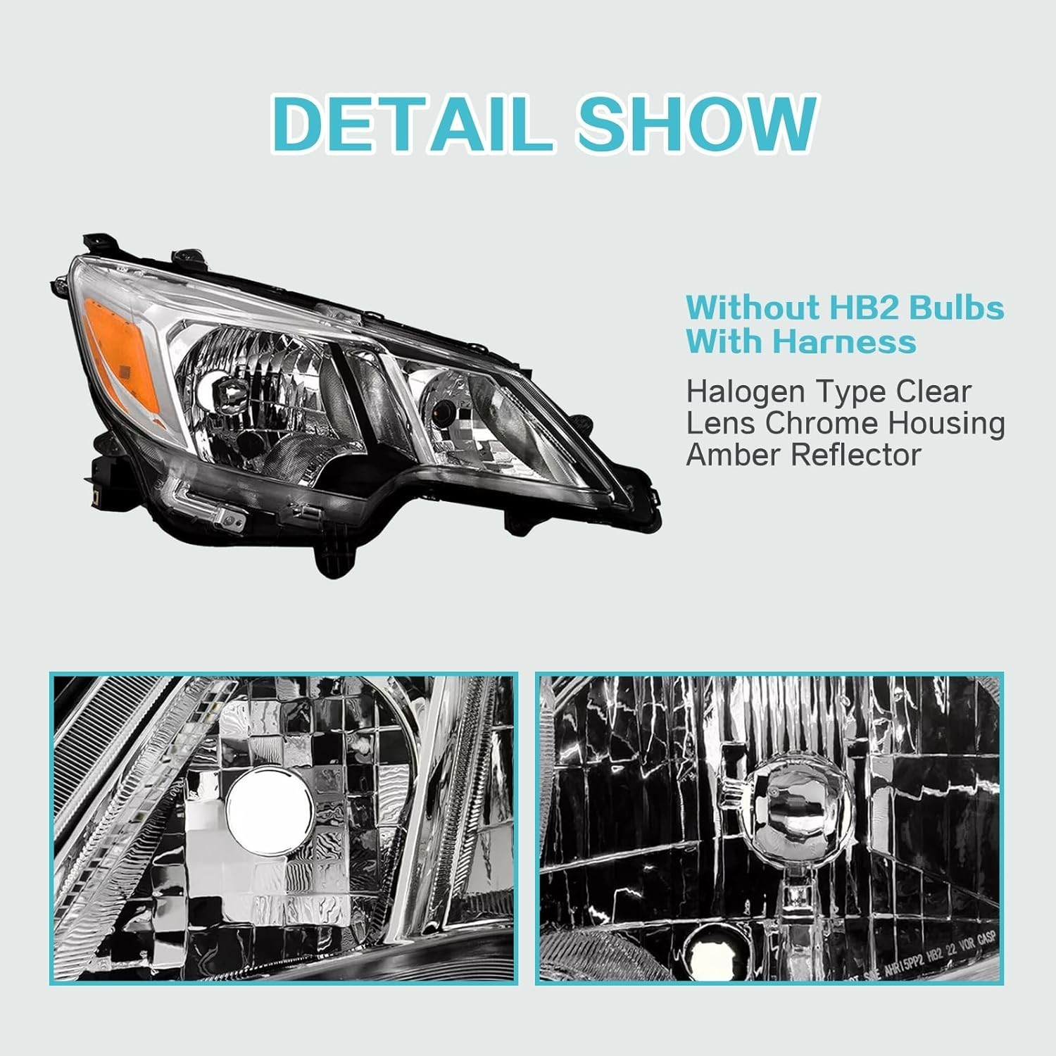 Headlights Assembly Compatible with 2021-2024 Mitsubishi Mirage/Mirage G4 Haloge