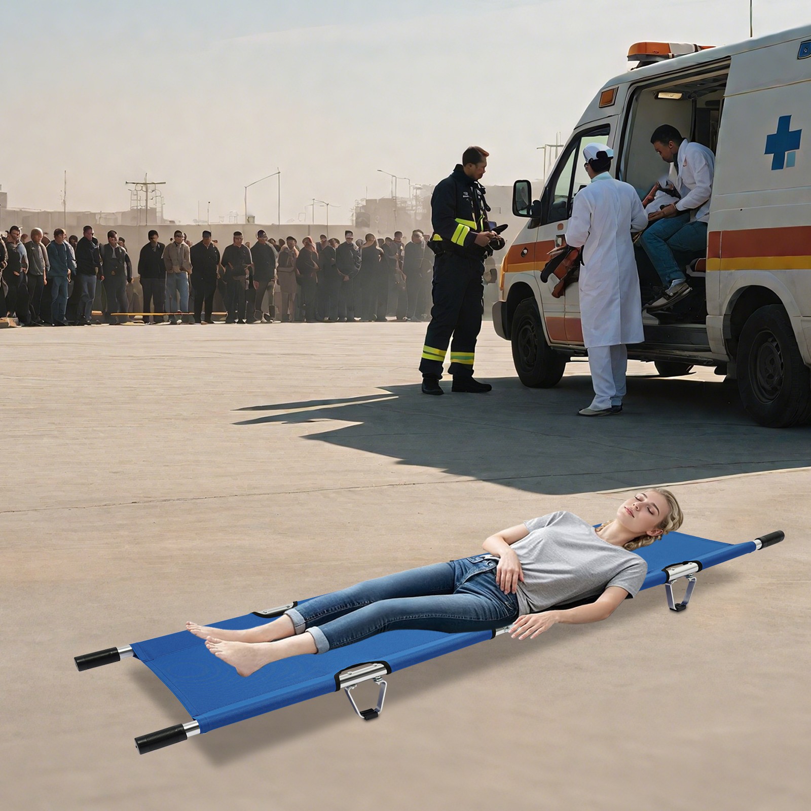 Foldable Stretcher Portable Stretcher for Medical Emergency Medical Stretcher