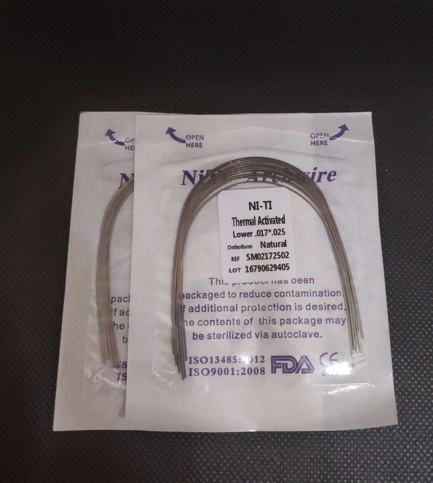Dental Orthodontic Thermal Activated NITI Arch Wires Rectangular Natural Form
