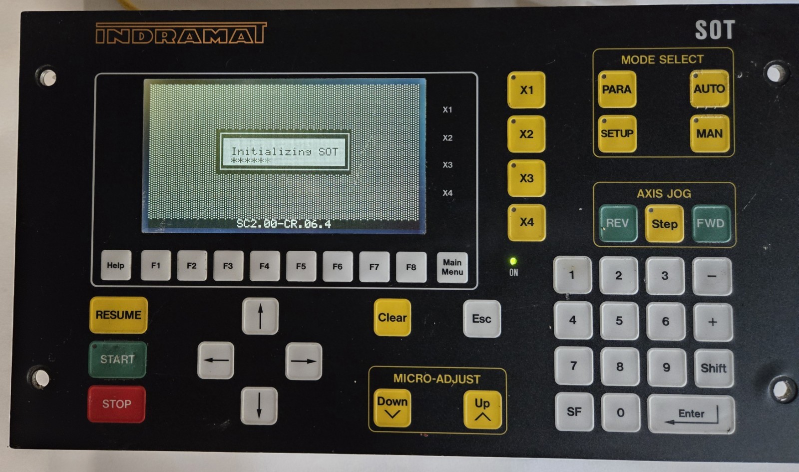 Indramat SOT 02 E2R-CR Remote Mount Operator Control Panel