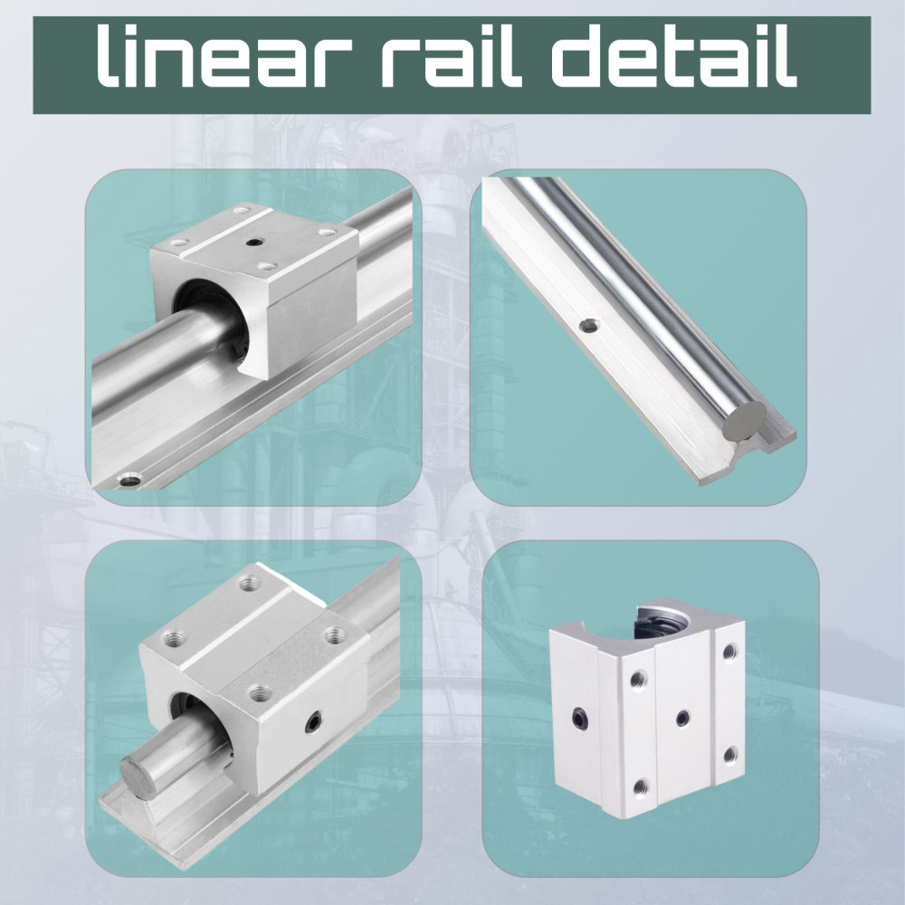 2PCS SBR16 Linear Guide Rail Slide Rail 300-2000mm +4PCS SBR16UU Bearing Block