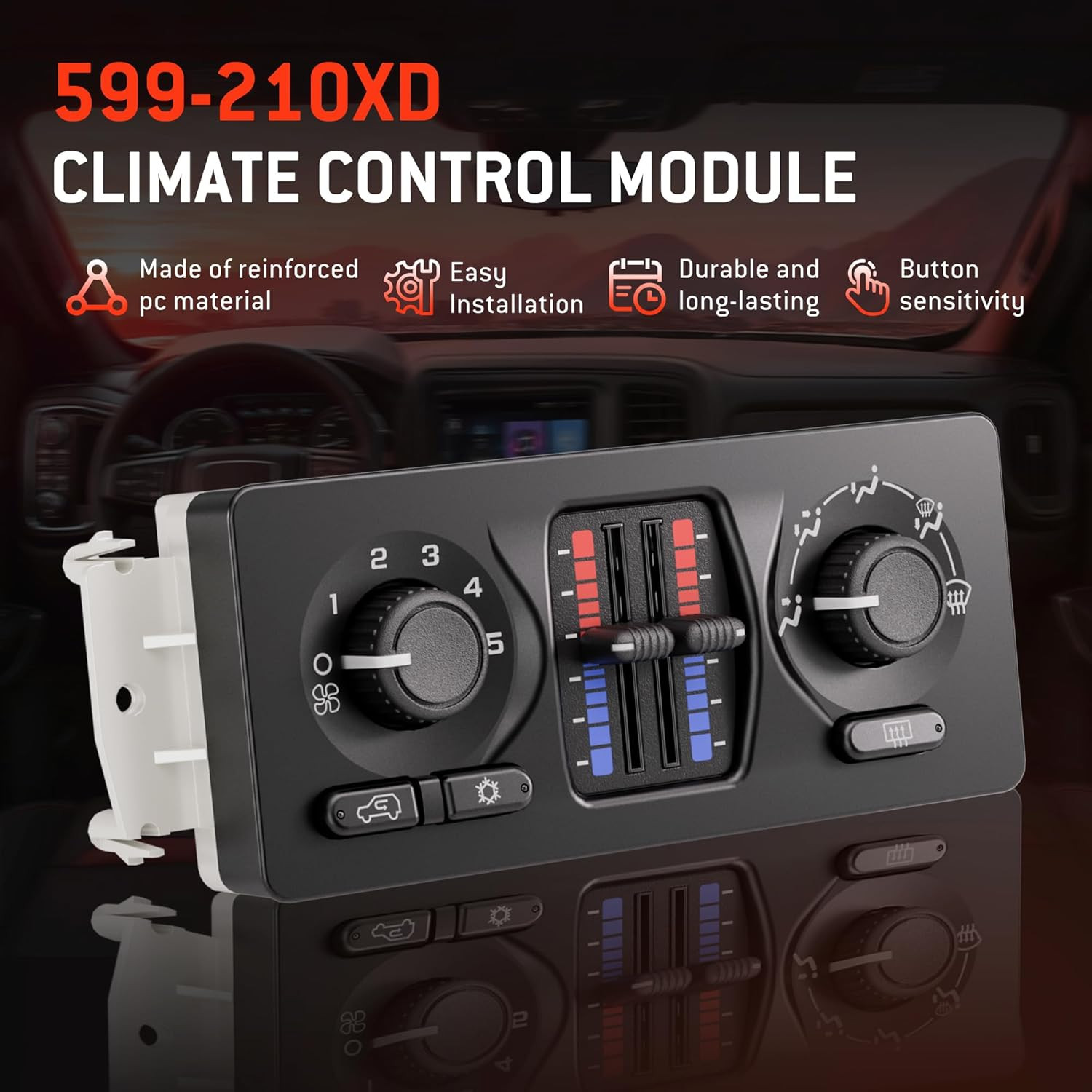 599-210XD Climate Control Module AC Control Panel Fit for 2003-2007 Chevy GMC B