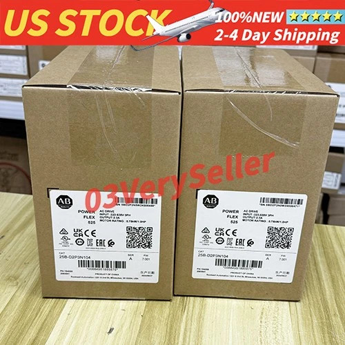 NEW Allen-Bradley 25B-D2P3N104 PowerFlex 525 0.75kW 480V 1Hp AC Drive Fast Ship