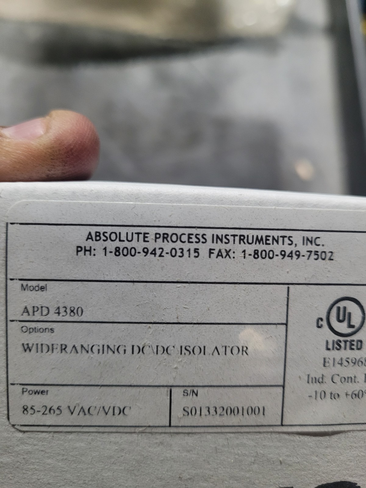 ABSOLUTE PROCESS INSTRUMENTS APD4380 BRAND NEW IN BOX