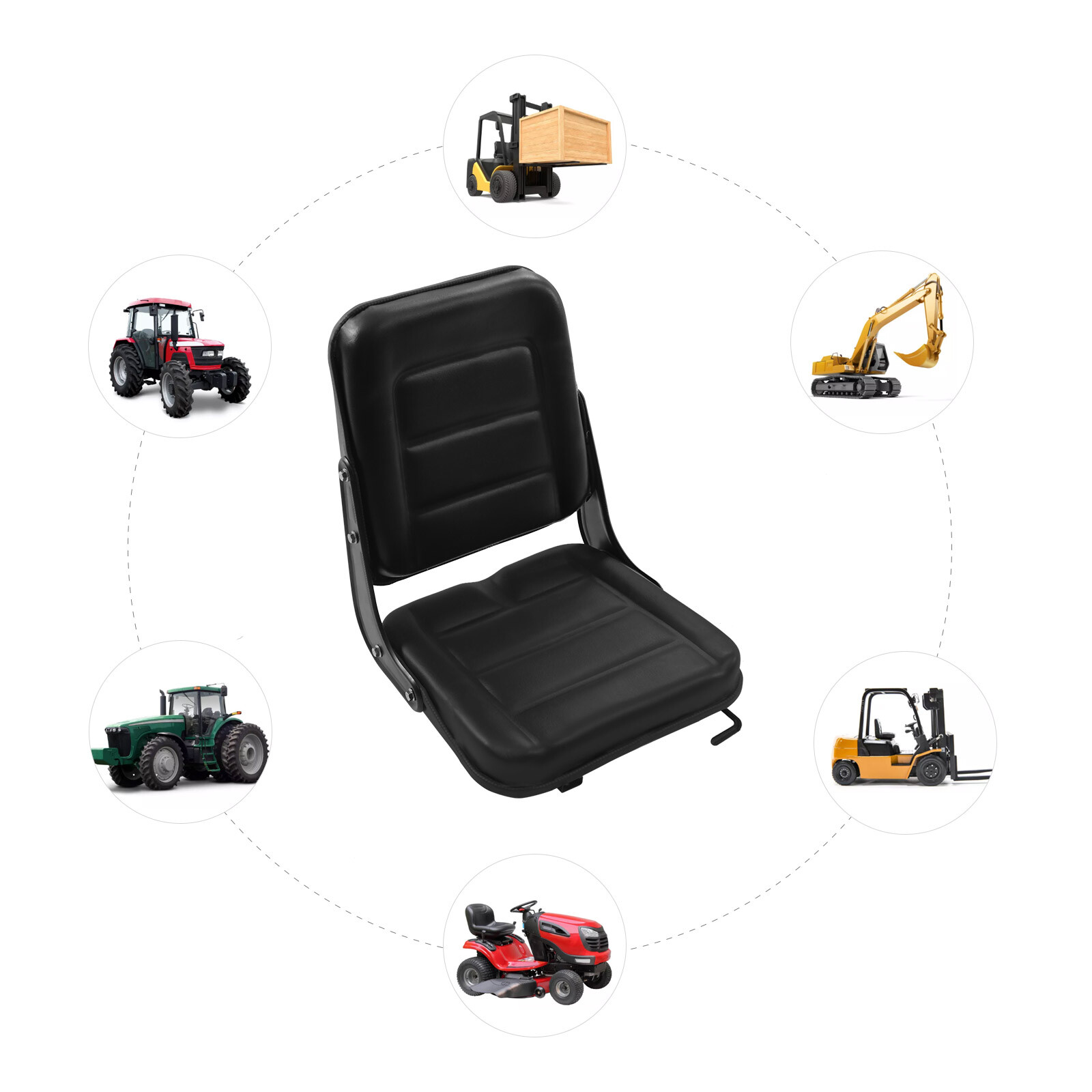 Tractor Suspension Seat Replacement Forklift Seat Excavator Dozer Seat Universal
