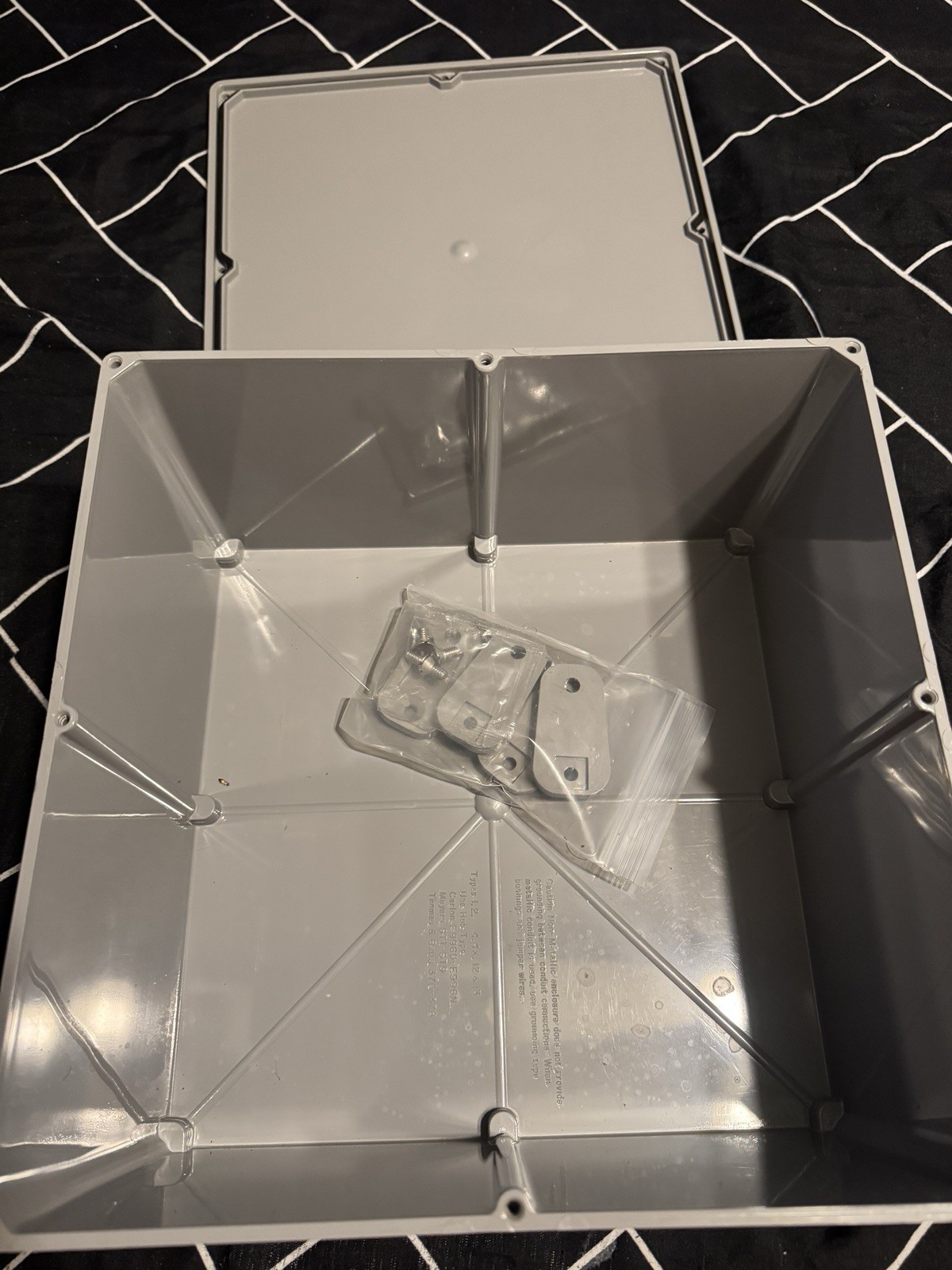 12x12x6 PVC Junction Box Gray Outdoor Electrical Enclosure