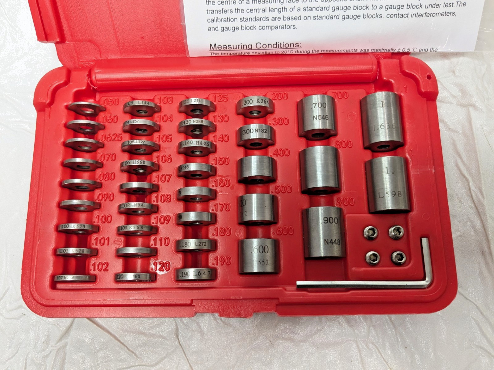 SPI 36 Piece Gage Block Set 0.05" to 1'' Range Steel w/Cert 630-4