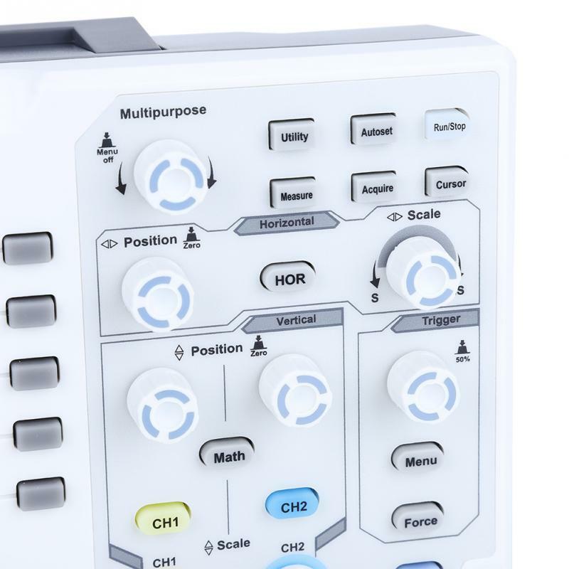 OWON SDS1102 Digital Storage Oscilloscope 2 Channels 100MHZ 1GS/s 10K USB LCD