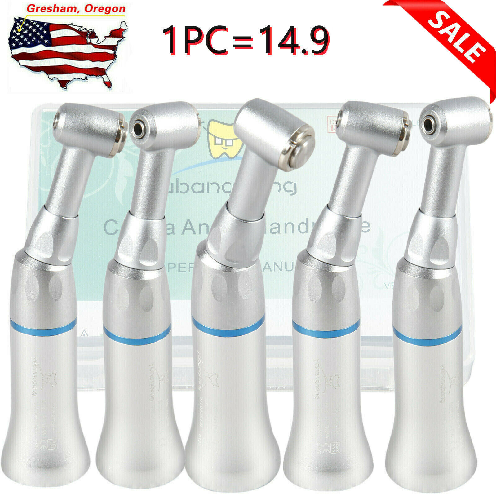NSK Style Dental Low Slow Speed Handpiece Contra Angle Push Button E-Type USA!!!
