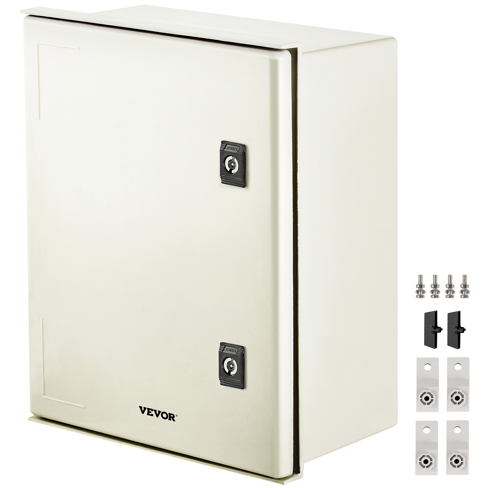 VEVOR Fiberglass Enclosure Electrical Enclosure Box 15.7 x 11.8 x7.9″ Wall Mount