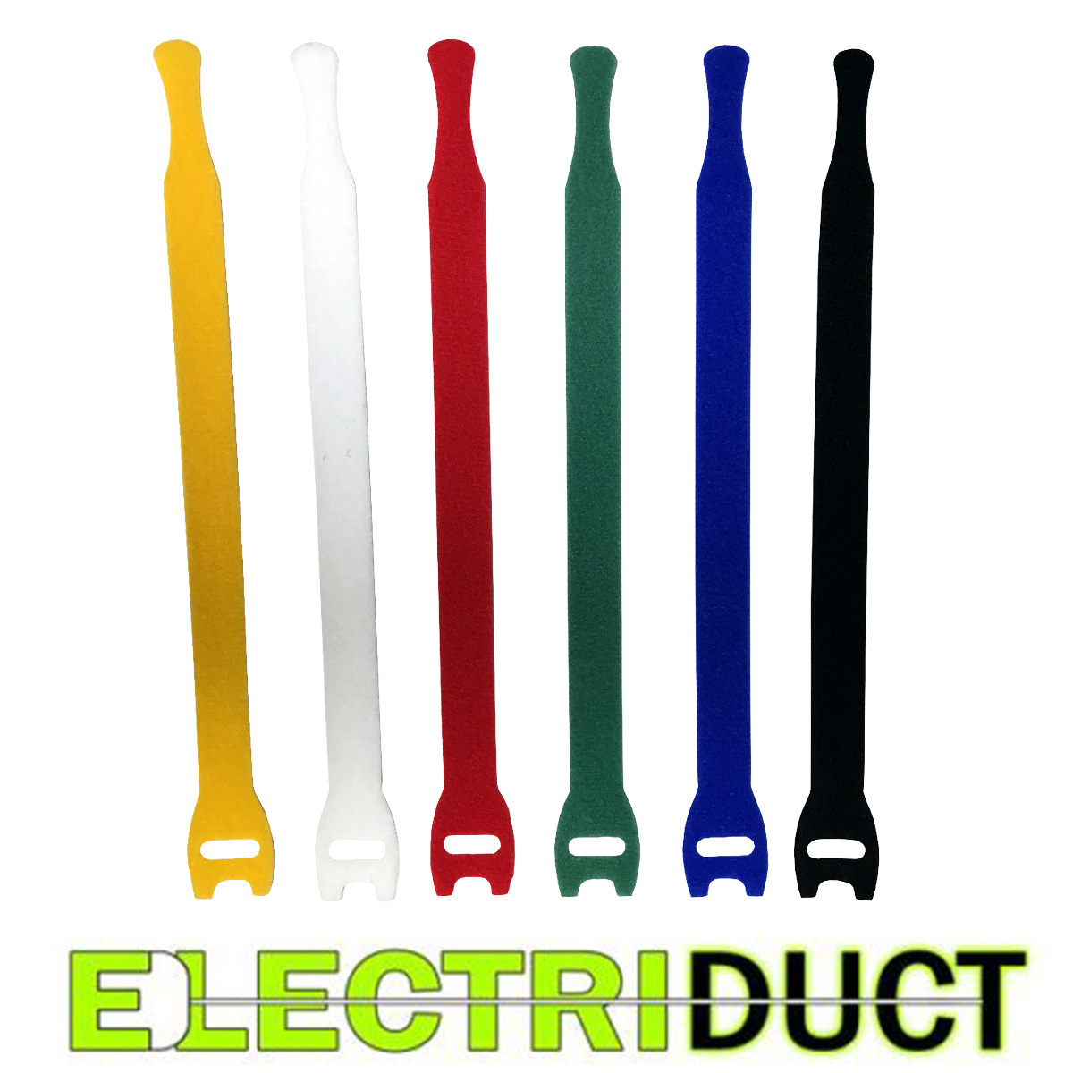 Hook & Loop Reuseable Cable Ties – 4″ , 6″, 8″, 12″, 18″, 24″ – Electriduct