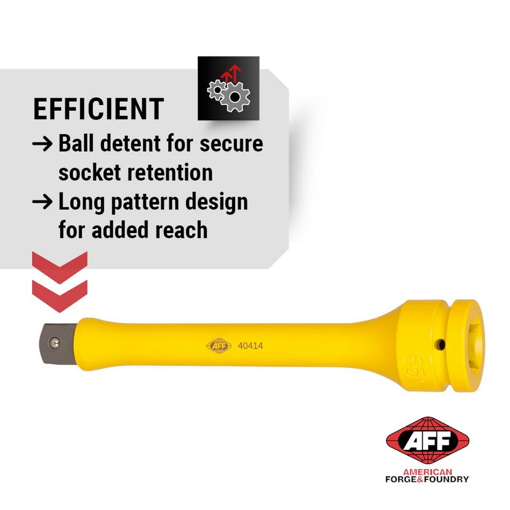 AFF Torque Limiting Extension, 1″ Drive, 650 ft/lbs, Yellow, 40414