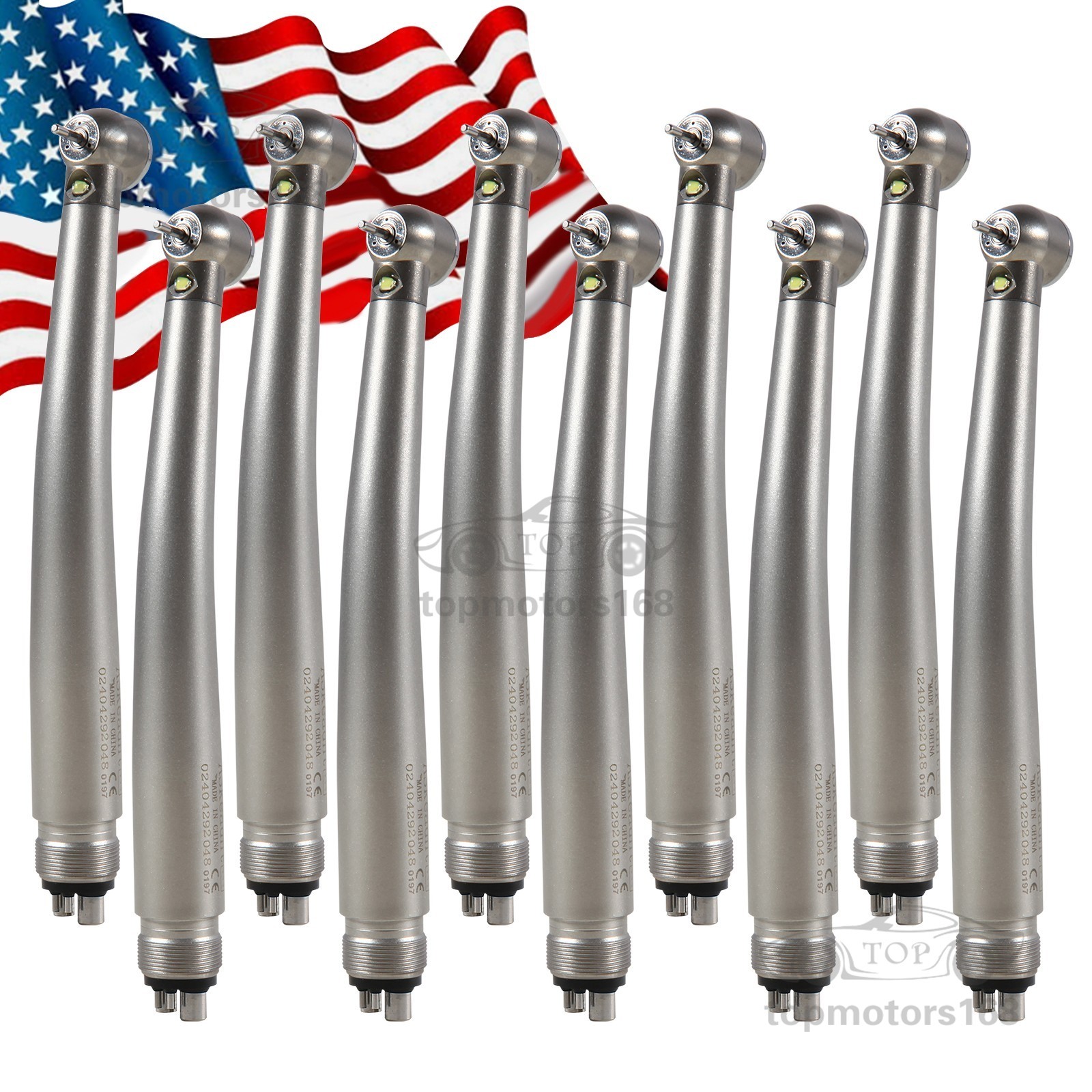 10 PACKS Dental High Speed E generator LED Handpiece Air Turbine 4Hole