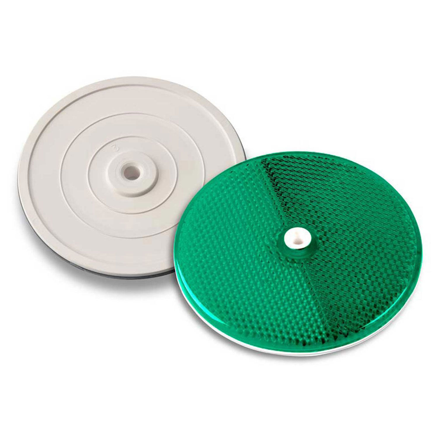3-1/4″ Green Reflector Tapco Centermount 102230 Plastic Backplate RT-90G
