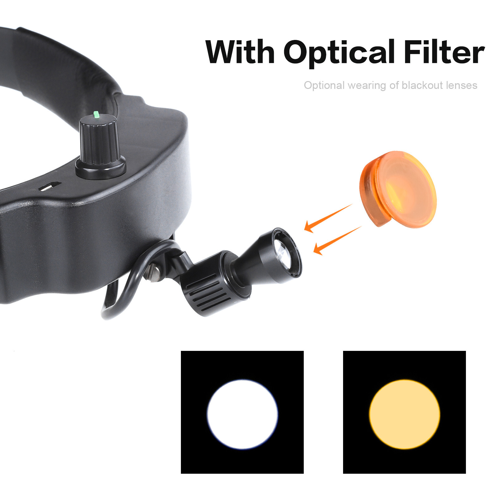 Ultralight Dental Medical Wireless Head Light ENT High Focus Lighting HeadLamp