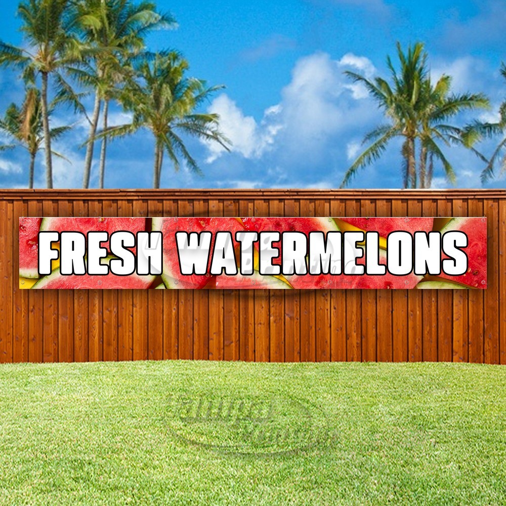 FRESH WATERMELONS Advertising Fruit Food Vinyl Banner Flag Sign USA XL01718