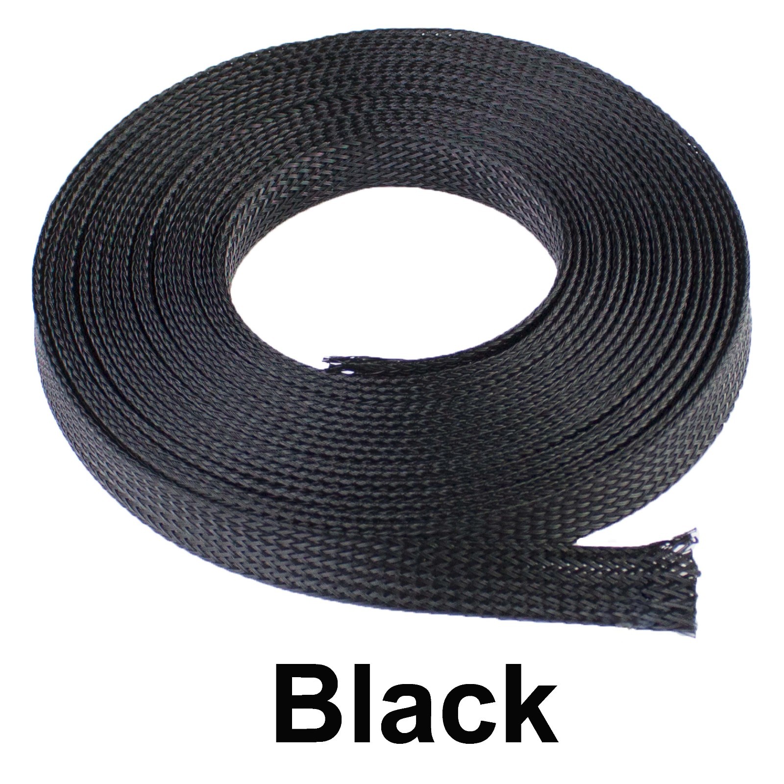 ALL SIZES & COLORS 5′ FT – 100 Feet Expandable Cable Sleeving Braided Tubing LOT