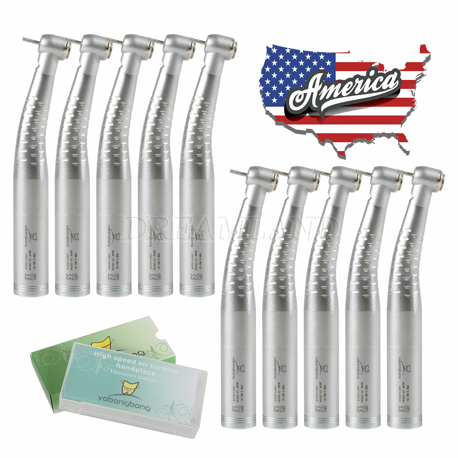 Dental Fiber Optic Turbine Handpiece fit KaV cavo LED 4/6Hole Quick Coupling YB6