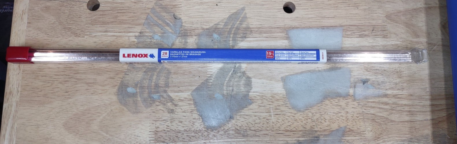 Lenox Brazing silver 15% 28 rods 1lb HVAC BCUP-5 sil-fos BCuP-5 Stay-Silv 15