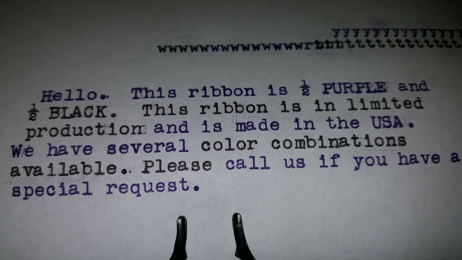 Royal Citadel Manual Typewriter Ribbon with custom color options