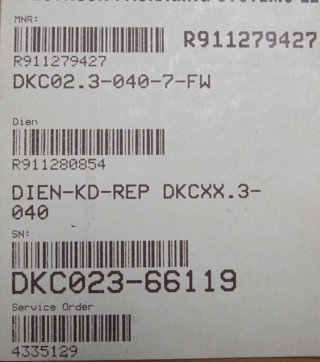 BOSCH DKC02.3-040-7-FW SERVO DRIVE (REXROTH REFURBISHED)