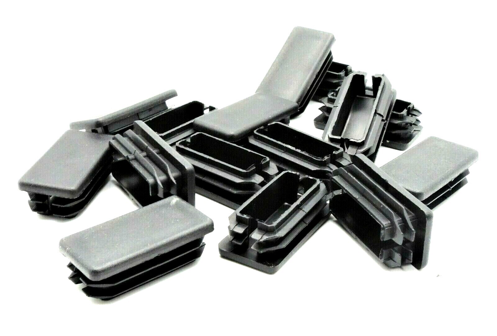 1” X 2” Rectangle End Cap Plugs Rectangular Tubing Caps Various Package Sizes