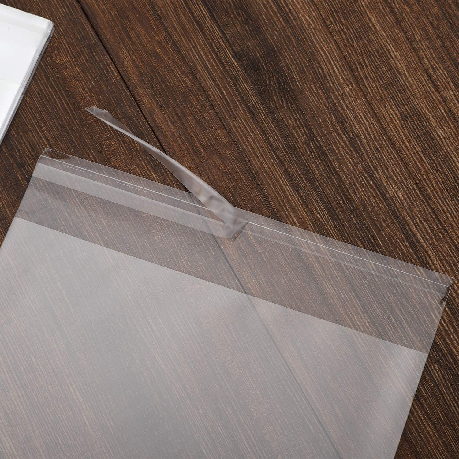 50 Pcs Clear 10″ X 13″ Self Seal Cello Cellophane Bags Resealable Poly Bags 2.8