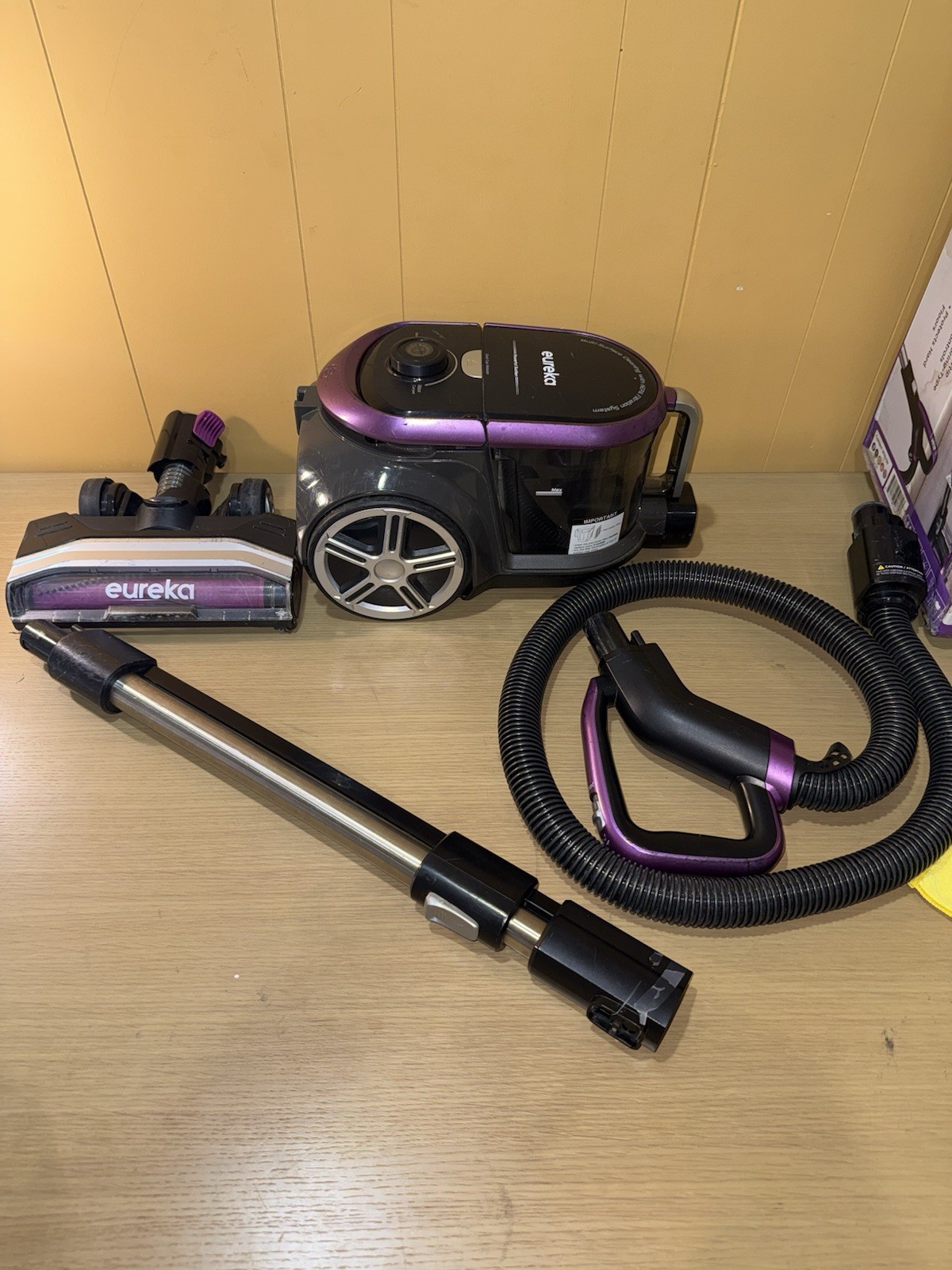 Eureka Canister Vacuum Cleaner Power Nozzle Bagless HEPA Multi-Surface Blac